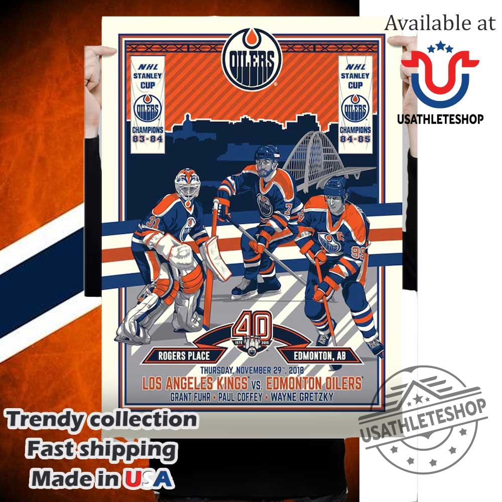 "Ultimate Sports Fan Guide: Posters and Apparel for Oilers & Pacers" 2 Nhl Edmonton Oilers Phenom Gallery 40Th Anniversary Serigraph Poster