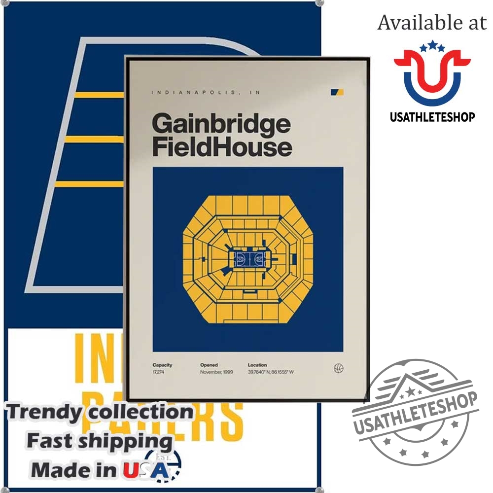 "Ultimate Sports Fan Guide: Posters and Apparel for Oilers & Pacers" 4 Indiana Pacers Nba Gainbridge Fieldhouse Stadium Poster