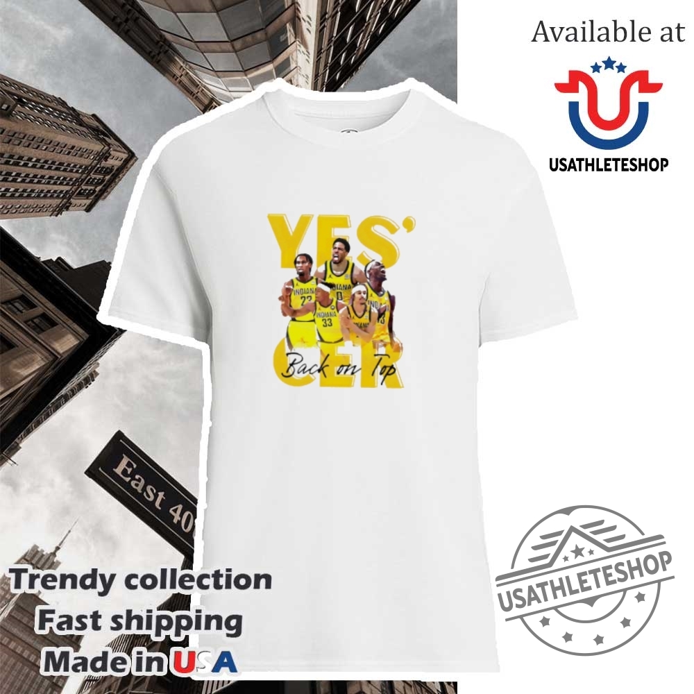 "Ultimate Sports Fan Guide: Posters and Apparel for Oilers & Pacers" 11 Yes Cer Back On Top Indiana Pacers Basketball 2025 Nba Finals Shirt