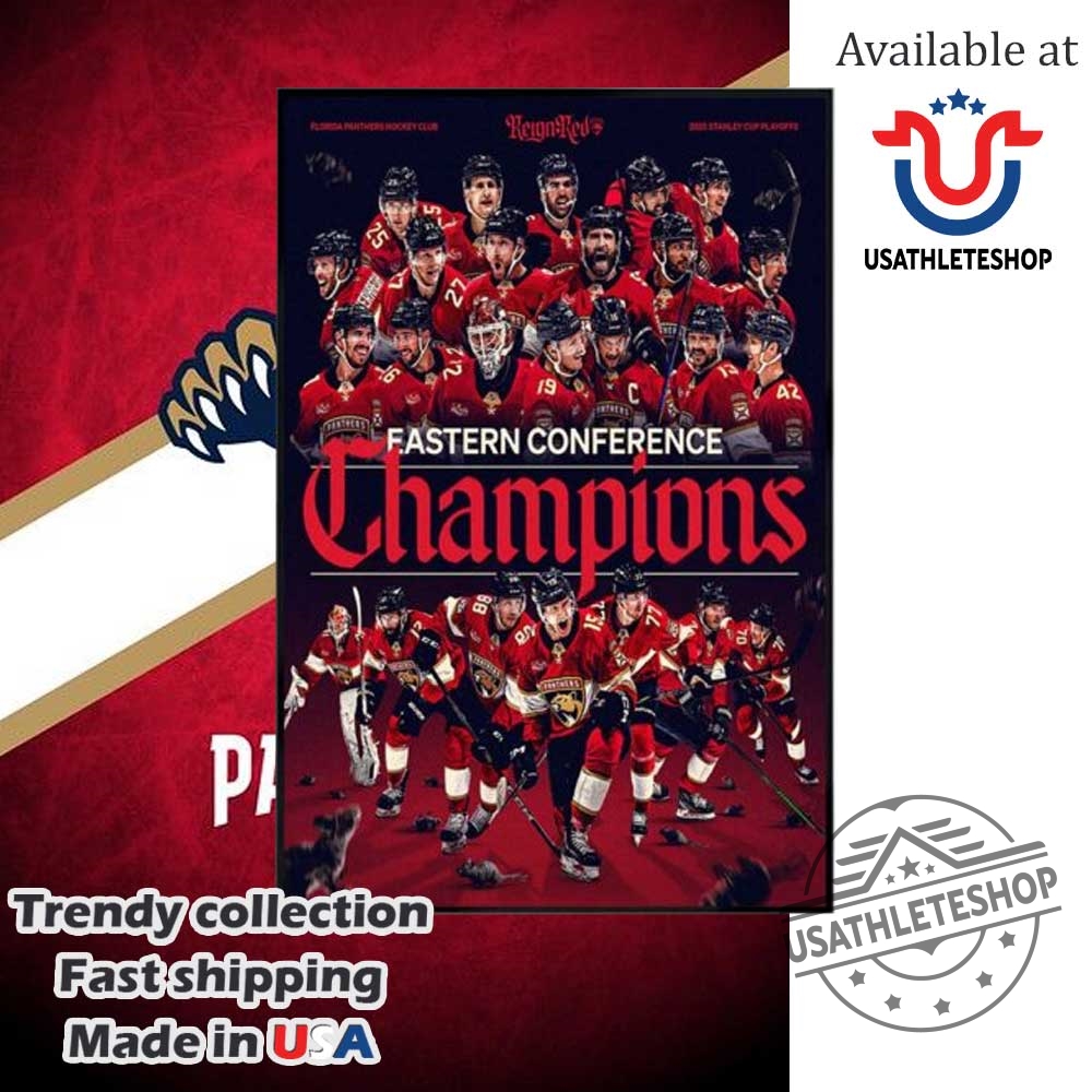 "Ultimate Sports Fan Guide: Posters and Apparel for Oilers & Pacers" 20 Florida Panthers Hockey Club Are Eastern Conference Champions 2025 Stanley Cup Playoffs Nhl Poster