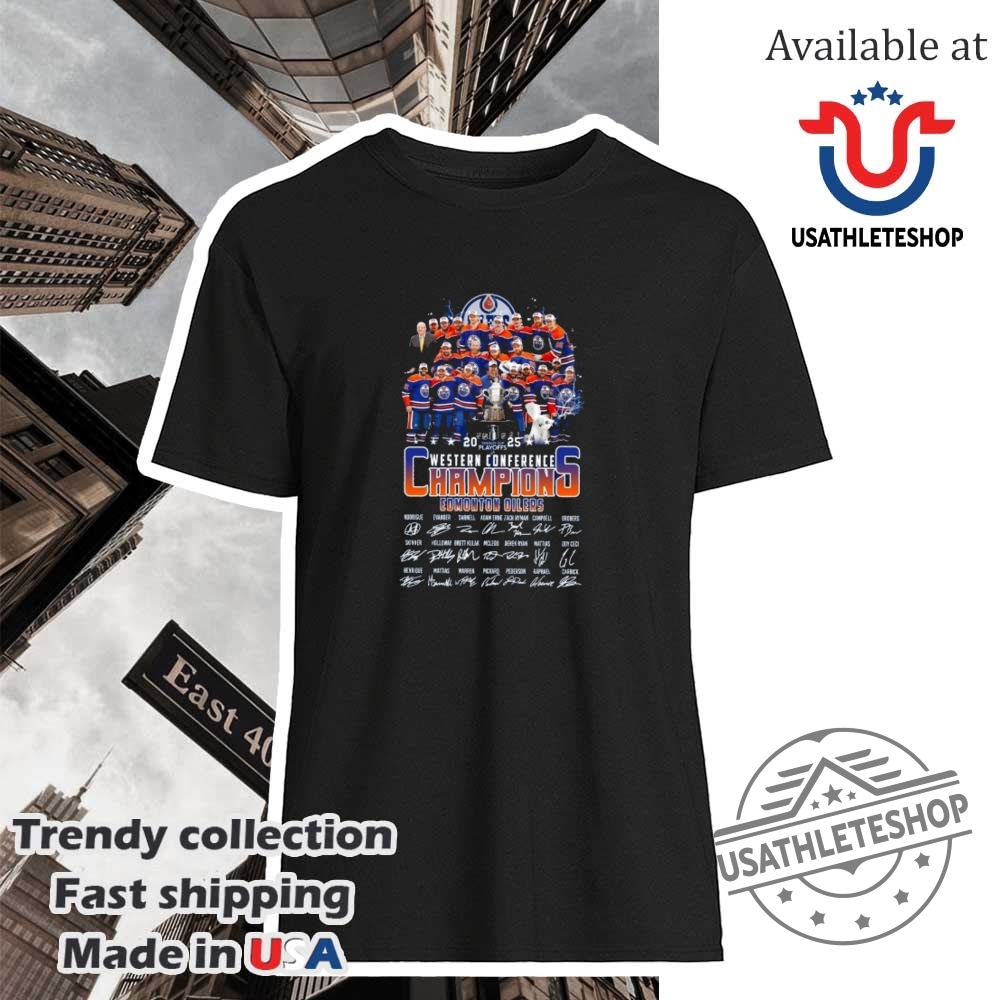 "Ultimate Sports Fan Guide: Posters and Apparel for Oilers & Pacers" 25 Edmonton Oilers 2025 Champions For Fans Tshirt