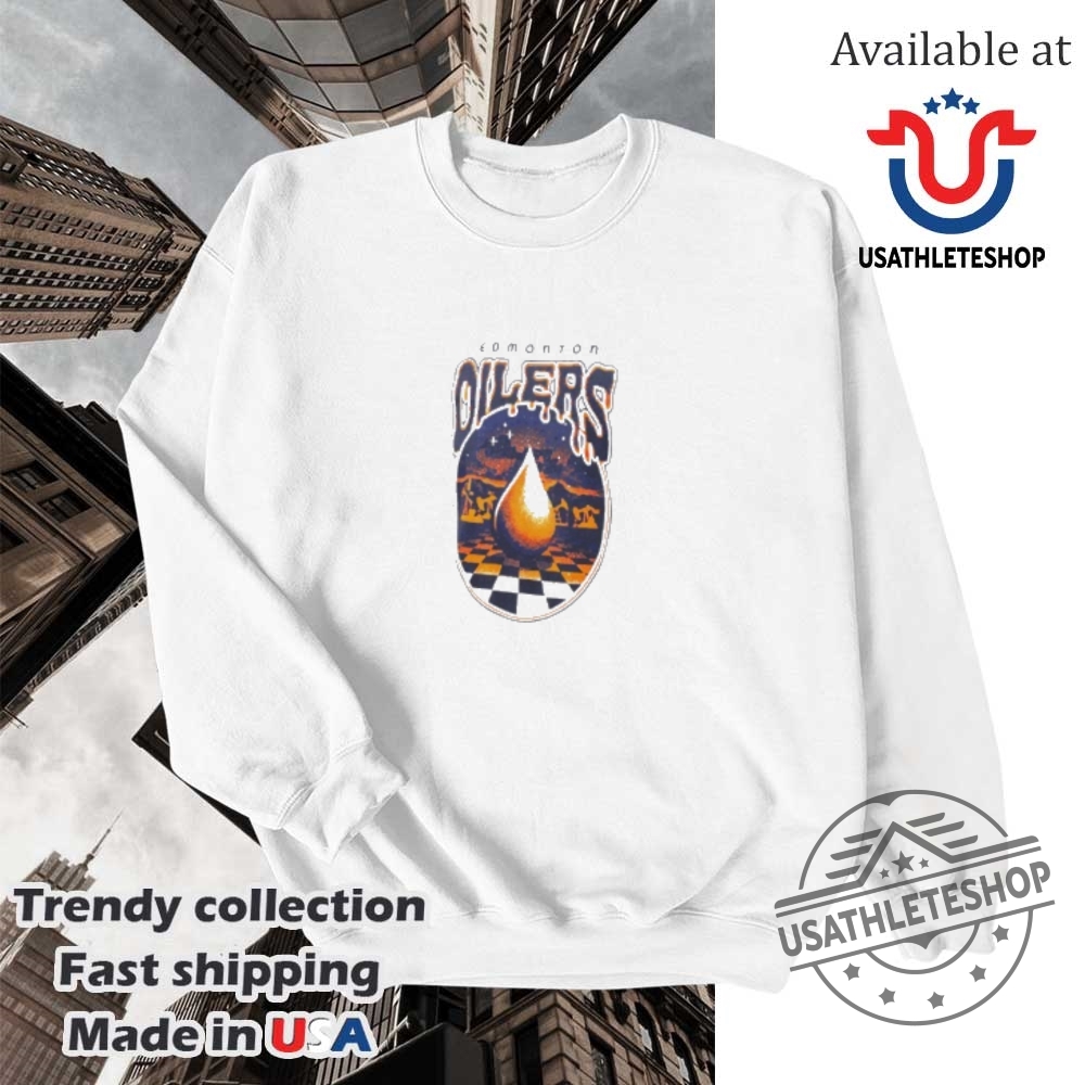 Edmonton Oilers Sport Design Sweden Oil Drop Pocket Cream Shirt 5 Edmonton Oilers sport design sweden oil drop pocket cream shirt