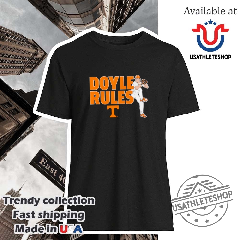 "Top NFL and College Sports Shirts: Steelers, Tar Heels, Bluejays" 7 Tennessee Volunteers Baseball Liam Doyle Rules Shirt