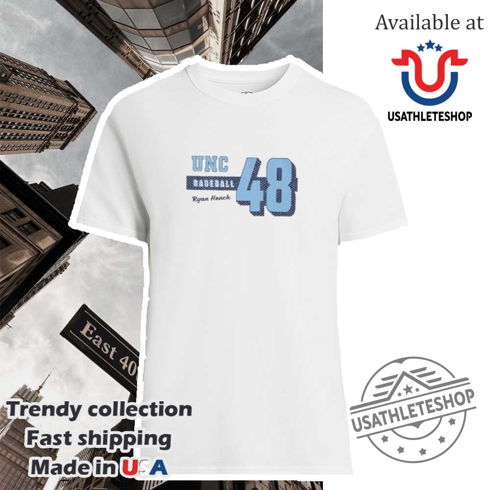 "Top NFL and College Sports Shirts: Steelers, Tar Heels, Bluejays" 30 Ryan Hench Number 48 North Carolina Tar Heels Baseball Graphic Shirt