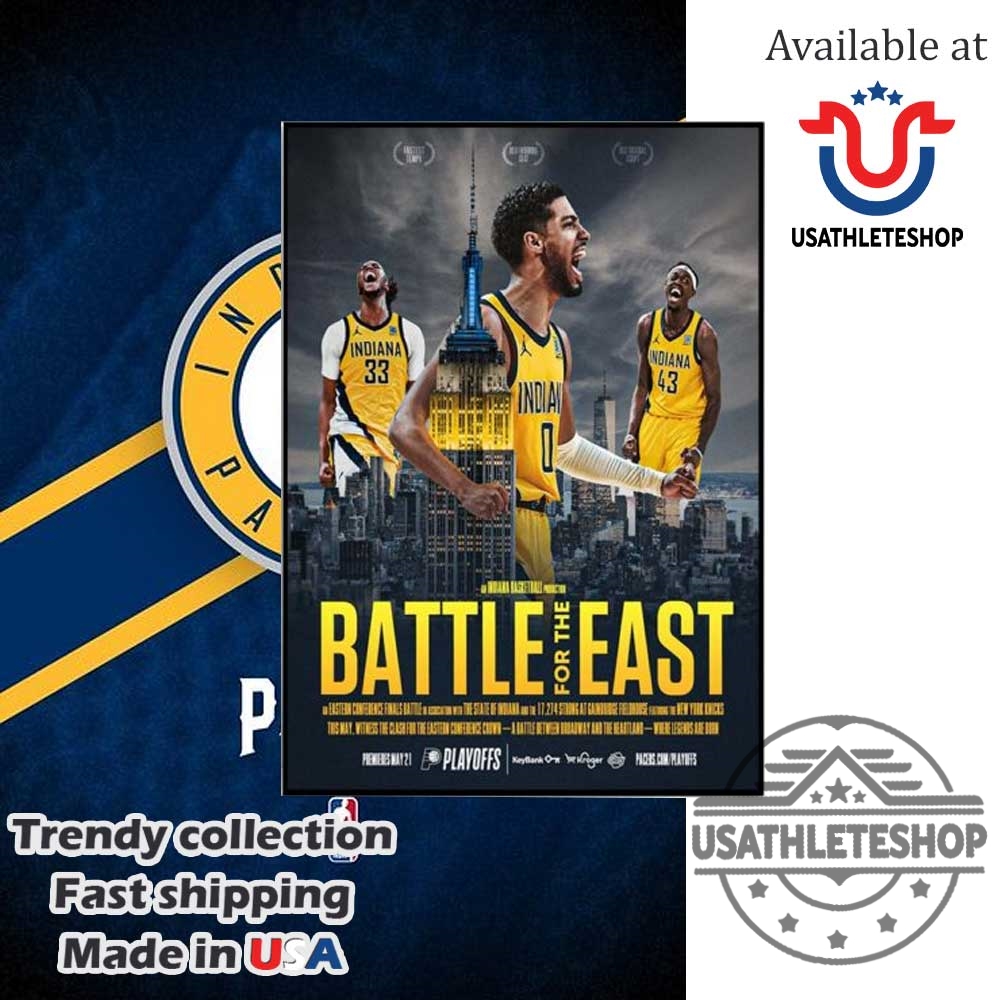 "Shop Indiana Pacers Canvas Art, Playoffs Posters, and Hawaiian Shirts" 3 Indiana Pacers Battle For The Eastern Conference Finals 2025 Nba Playoffs Home Decor Poster Canvas