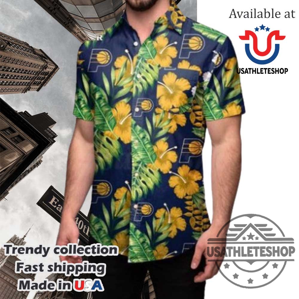 Nba Indiana Pacers Tropical Flowers Hawaiian Shirt 3 NBA Indiana Pacers Tropical Flowers Hawaiian Shirt
