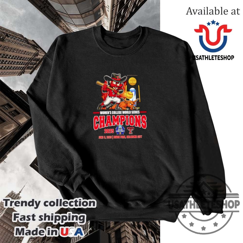 Womens College World Series Champions 2025 Texas Tech Red Raiders Mascot Shirt 5 Women’s College World Series Champions 2025 Texas Tech Red Raiders mascot shirt