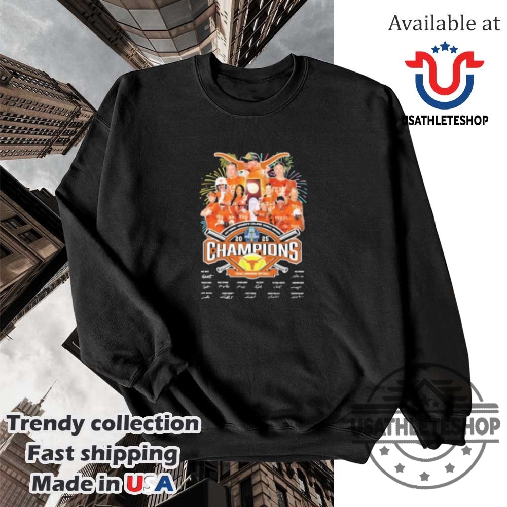 Texas Longhorns Ncaa National Womens College World Series Champions 2025 Signatures Shirt 5 Texas Longhorns NCAA National Women’s College World Series Champions 2025 Signatures Shirt