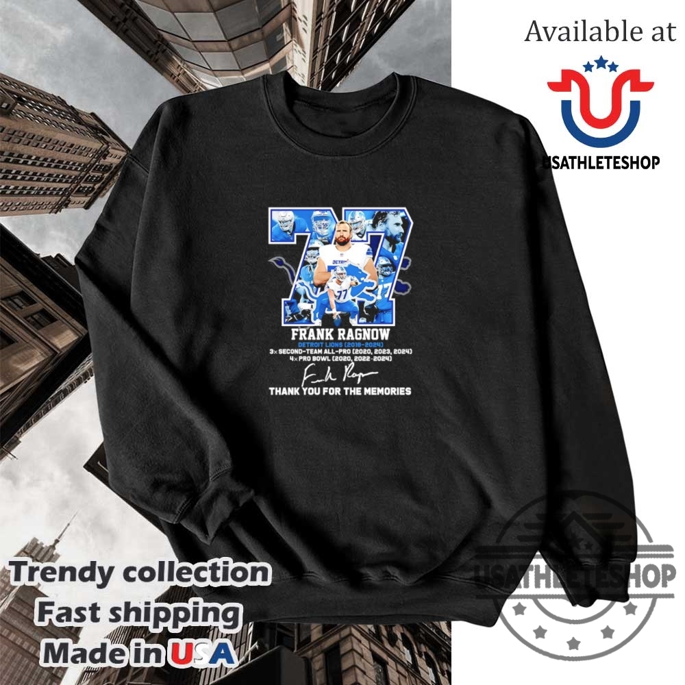 Frank Ragnow Detroit Lions 20182024 Thank You For The Memories Signature Shirt 5 Frank Ragnow Detroit Lions 2018-2024 thank you for the memories signature shirt