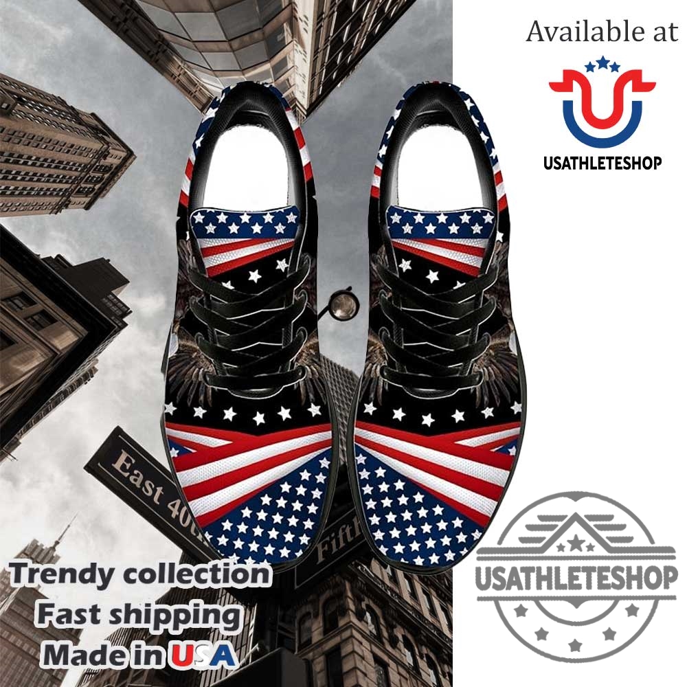 Mens Patriotic 4Th Of July Red White Blue Shoes 3D Print Flag Sneakers 5 Mens Patriotic 4Th Of July Red White Blue Shoes 3D Print Flag Sneakers usathleteshop 3