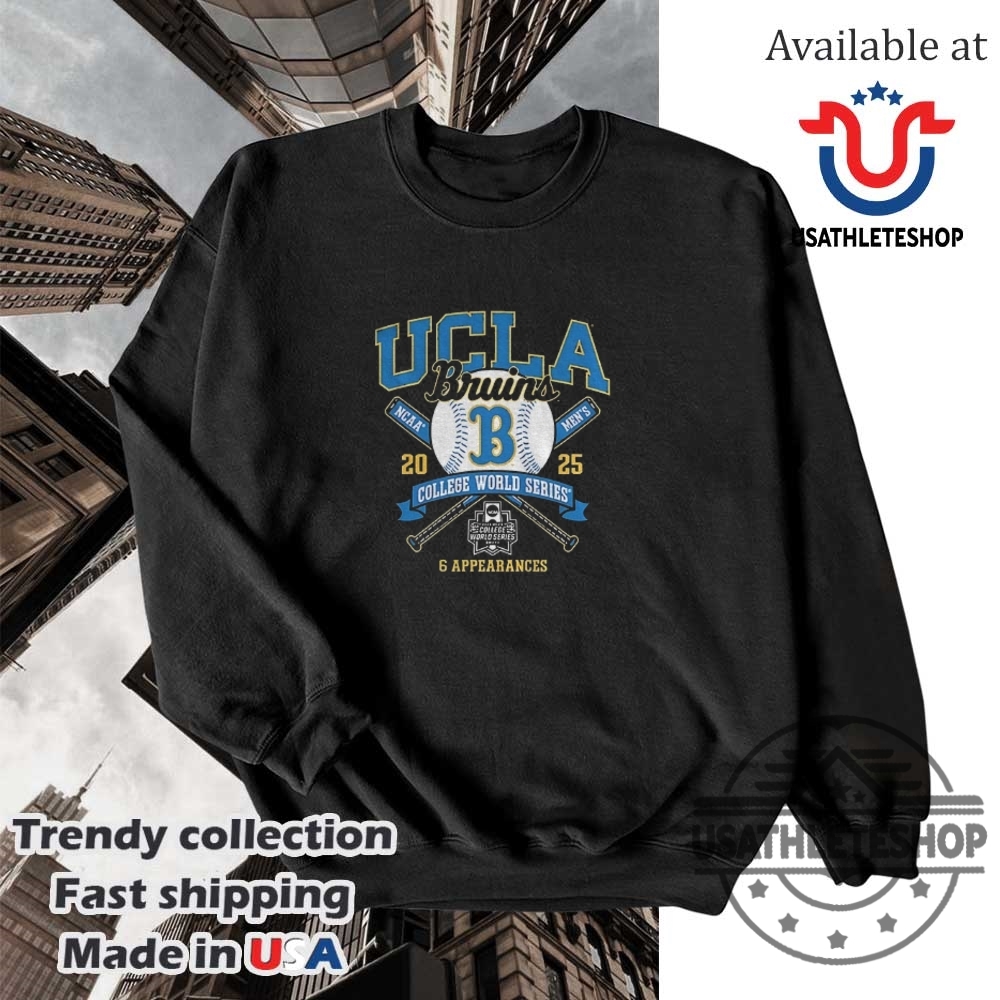 Ucla Bruins Ncaa Mens College World Series 2025 6 Appearances Shirt 5 UCLA Bruins NCAA Men’s College World Series 2025 6 Appearances shirt
