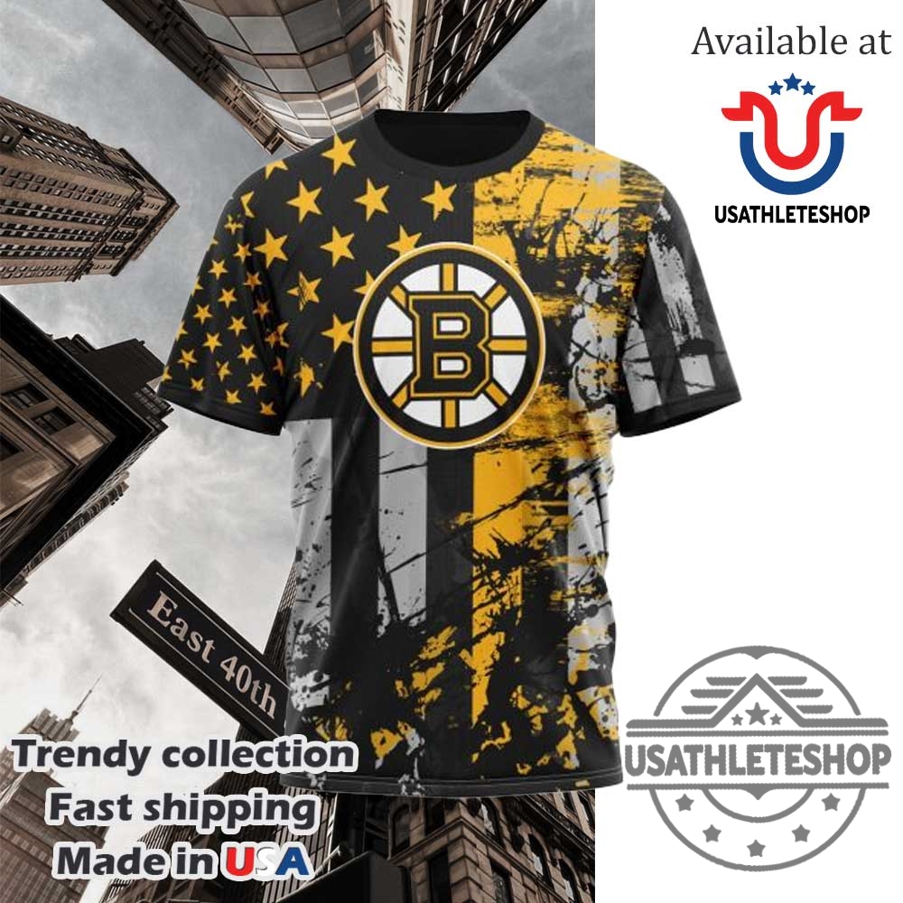 Nhl Boston Bruins Custom Name Number For America All Over Print Shirt 4 NHL Boston Bruins Custom Name Number For America All Over Print Shirt