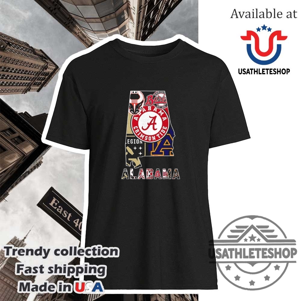 Alabama Sports Team Map Logo Shirt