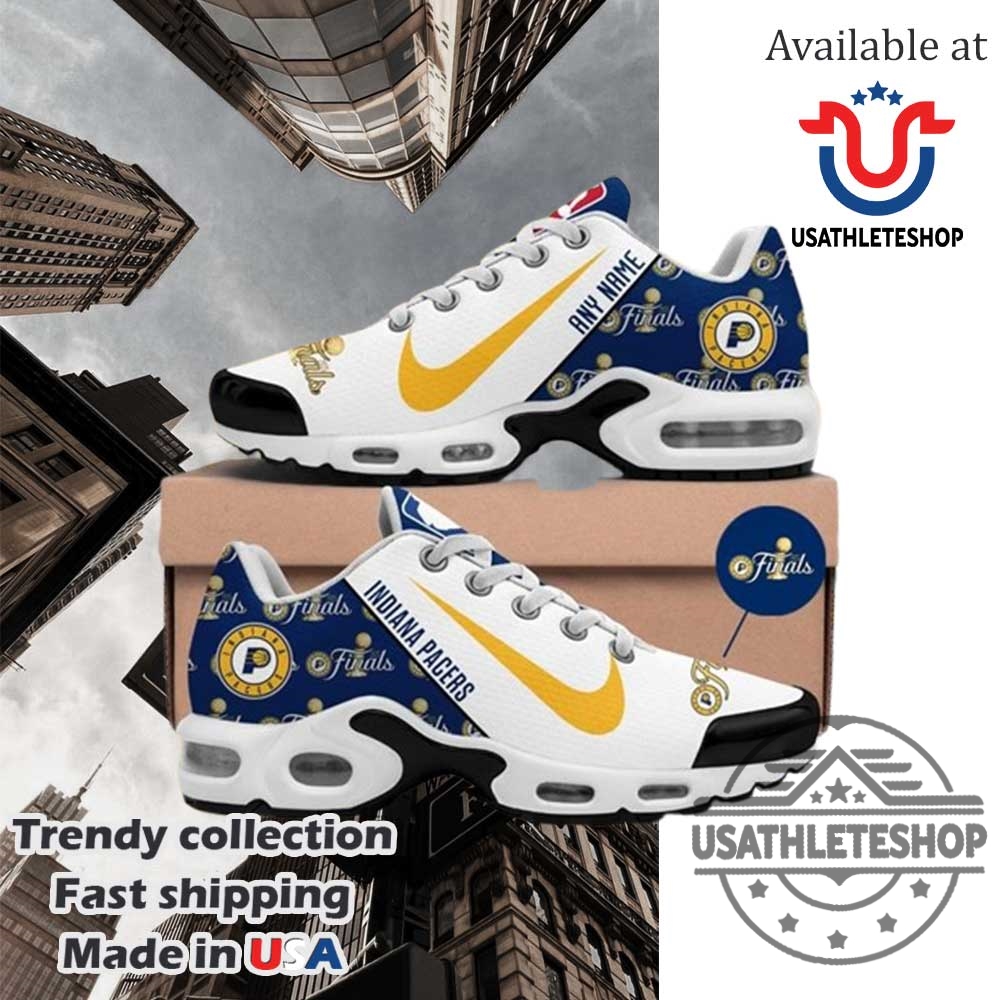 Custom Indiana Pacers Nba Finals Aircushion Running Basketball Sneakers Personalized Name Option 3 Custom Indiana Pacers NBA Finals Air-Cushion Running & Basketball Sneakers – Personalized Name Option