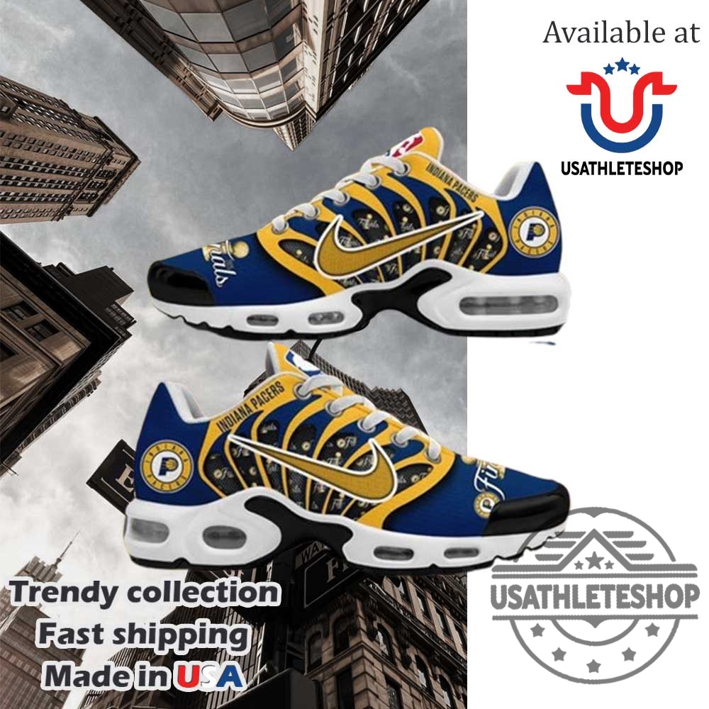 Indiana Pacers Nba Aircushion Running Basketball Sneakers 3 Indiana Pacers NBA Air-Cushion Running & Basketball Sneakers