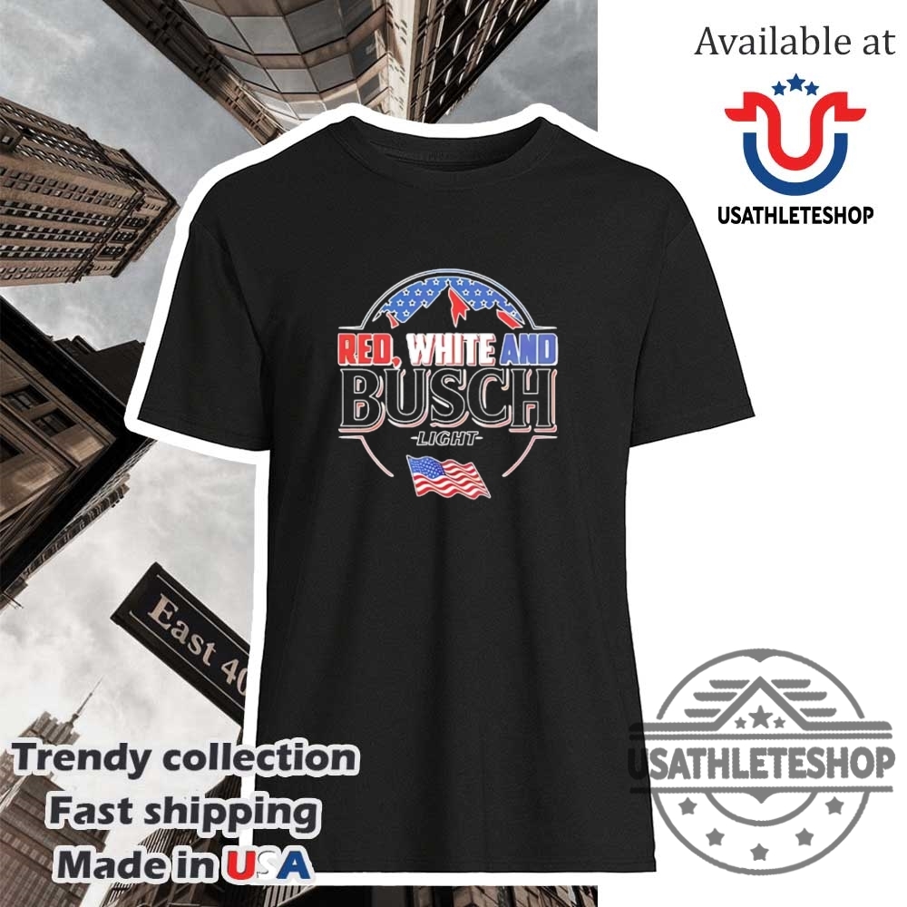 "Top 5 Limited Edition 2025 Championship Caps for Sports Fans" 24 Red White And Busch Light Flag Shirt