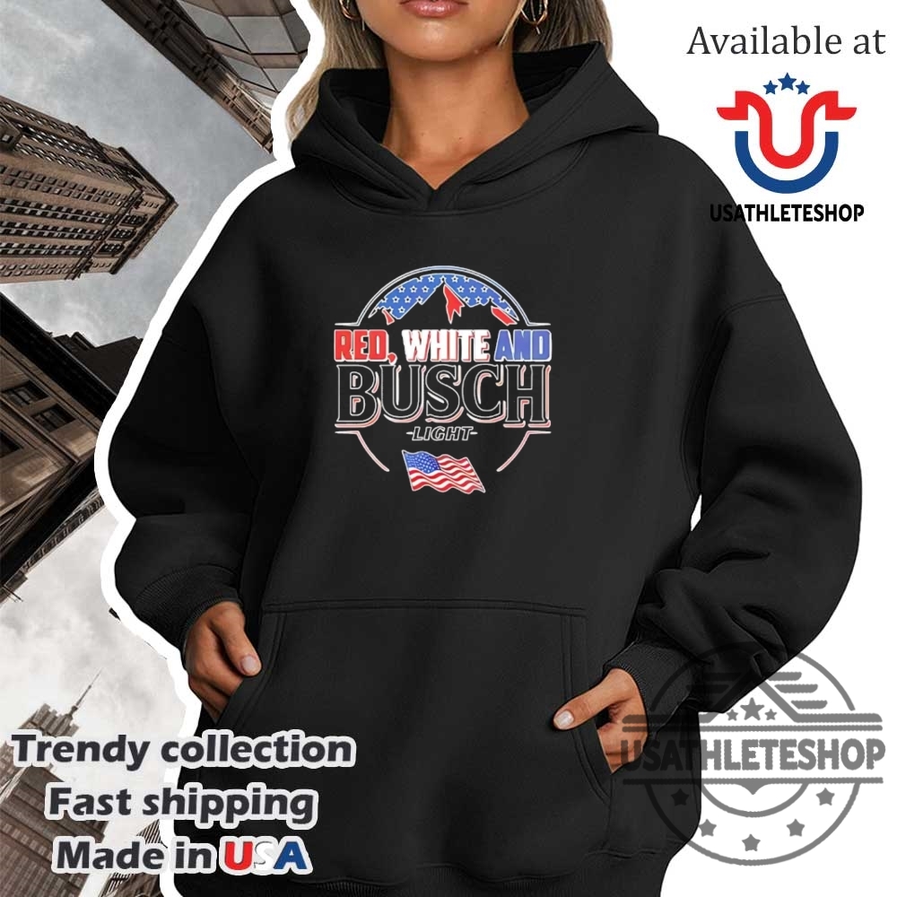 Red White And Busch Light Flag Shirt 4 Red white and busch light flag shirt