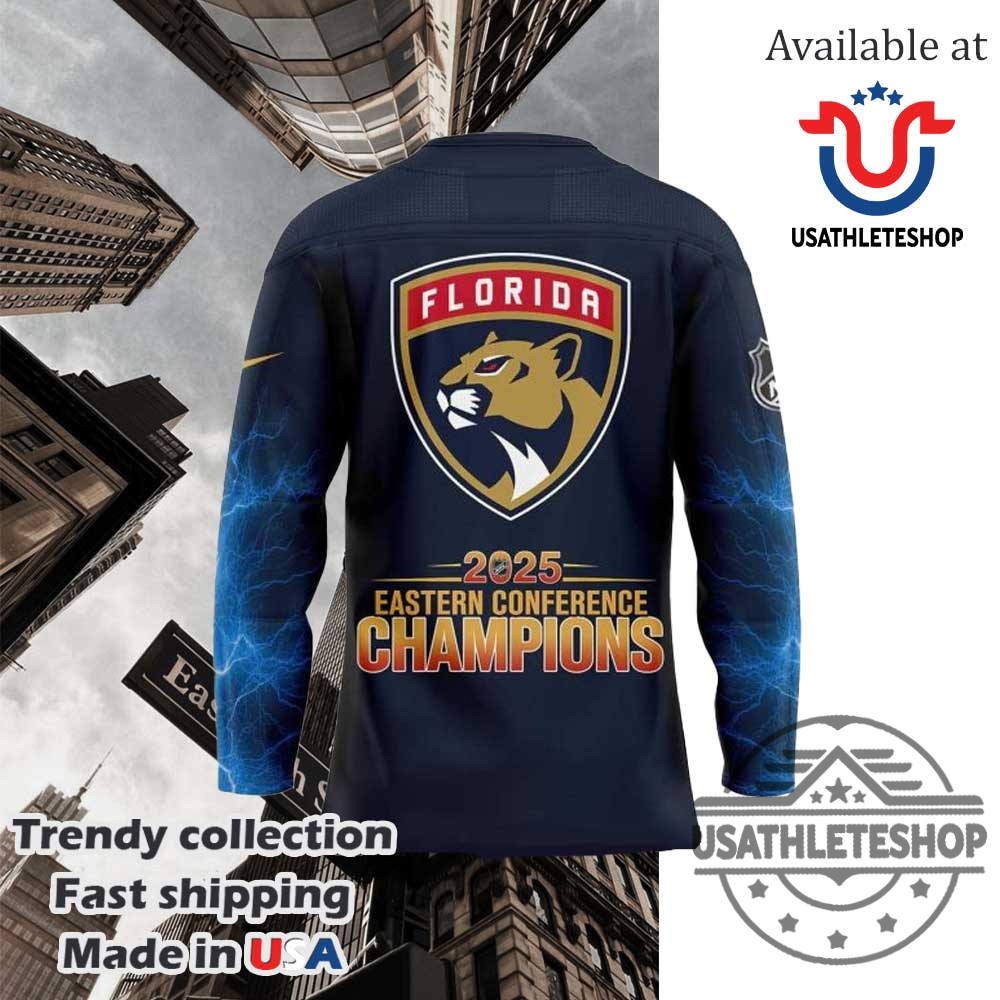 Florida Panthers 2025 Eastern Conference Champions Jersey 5 Florida Panthers 2025 Eastern Conference Champions Jersey