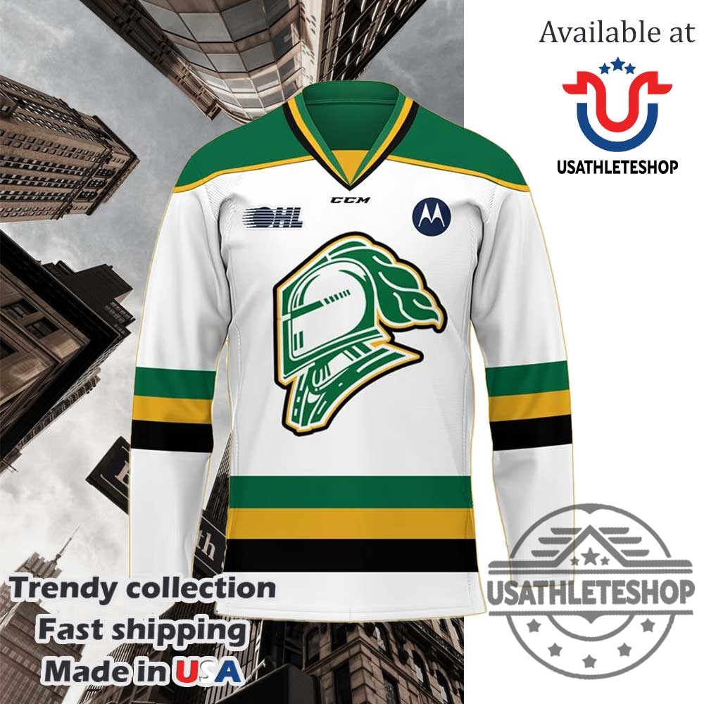 London Knights Champions Memorial Cup 2025 Vcpo Hockey White Green Jersey 4 London Knights Champions Memorial Cup 2025 VCPO Hockey White Green Jersey