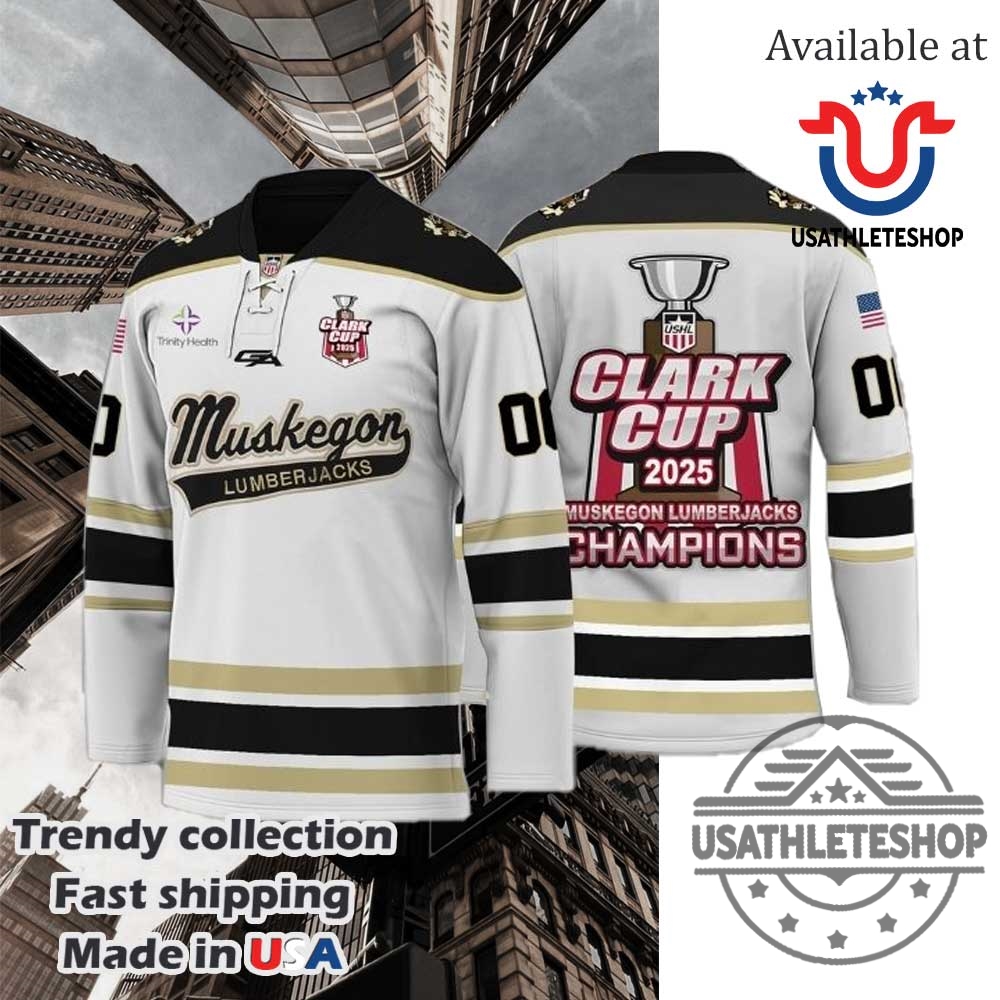 Muskegon Lumberjacks Champions Ushl 2025 Hockey Jersey