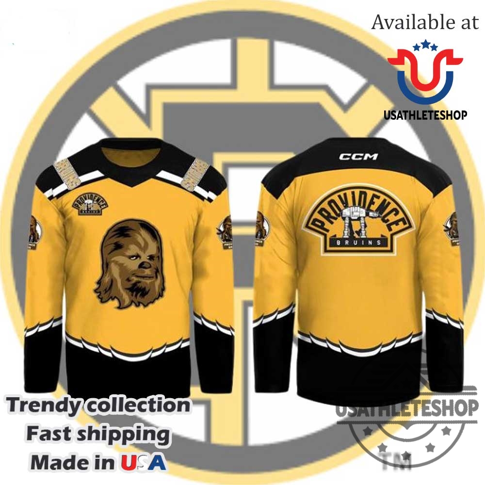 Chewbacca Providence Bruins Hockey Jersey 3 Chewbacca Providence Bruins Hockey Jersey