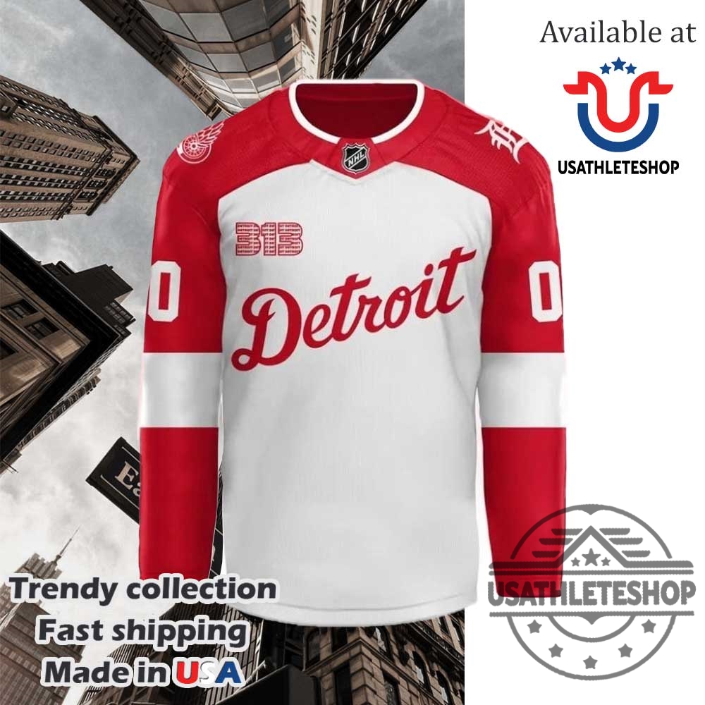 Detroit Red Wings Tigers Night 2025 Hockey Jersey 4 Detroit Red Wings Tigers Night 2025 Hockey Jersey