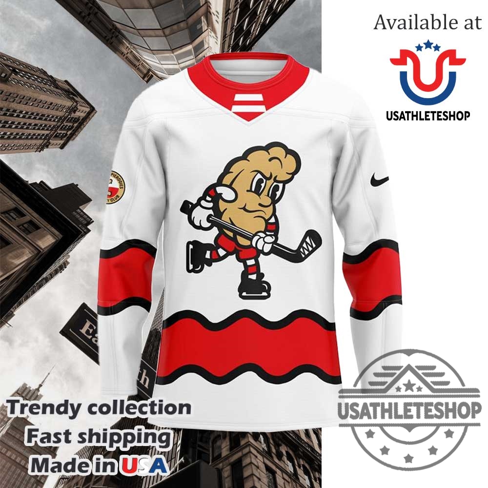 Cleveland Monsters Pucks And Pierogies Hockey White Jersey 4 Cleveland Monsters Pucks and Pierogies Hockey White Jersey