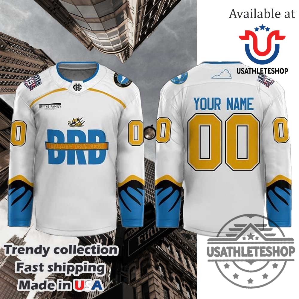 Blue Ridge Bobcats Hockey Jersey Personalized With Name Number