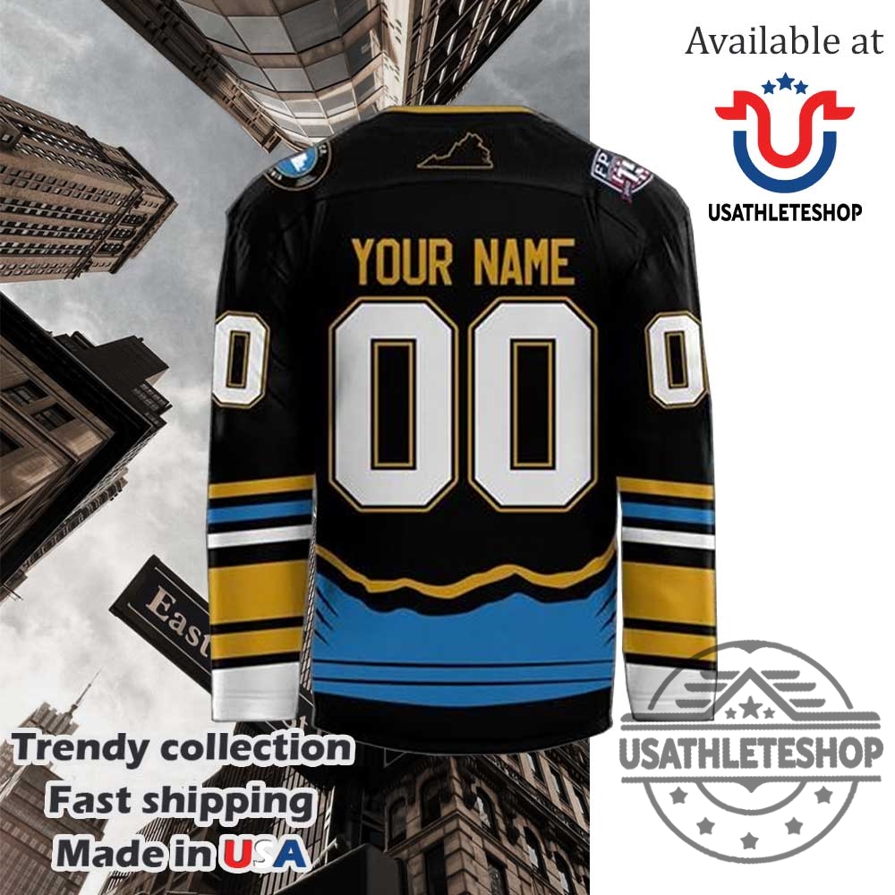 Bobcats Blue Ridge Hockey Jersey Black Personalized Jersey With Name Number 4 Bobcats Blue Ridge Hockey Jersey Black Personalized Jersey with Name Number