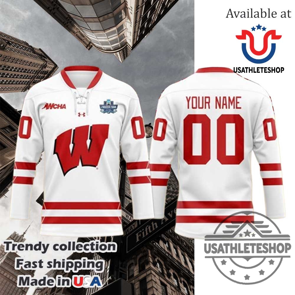 Wisconsin Badgers Womens Hockey National Champions Hockey Jersey