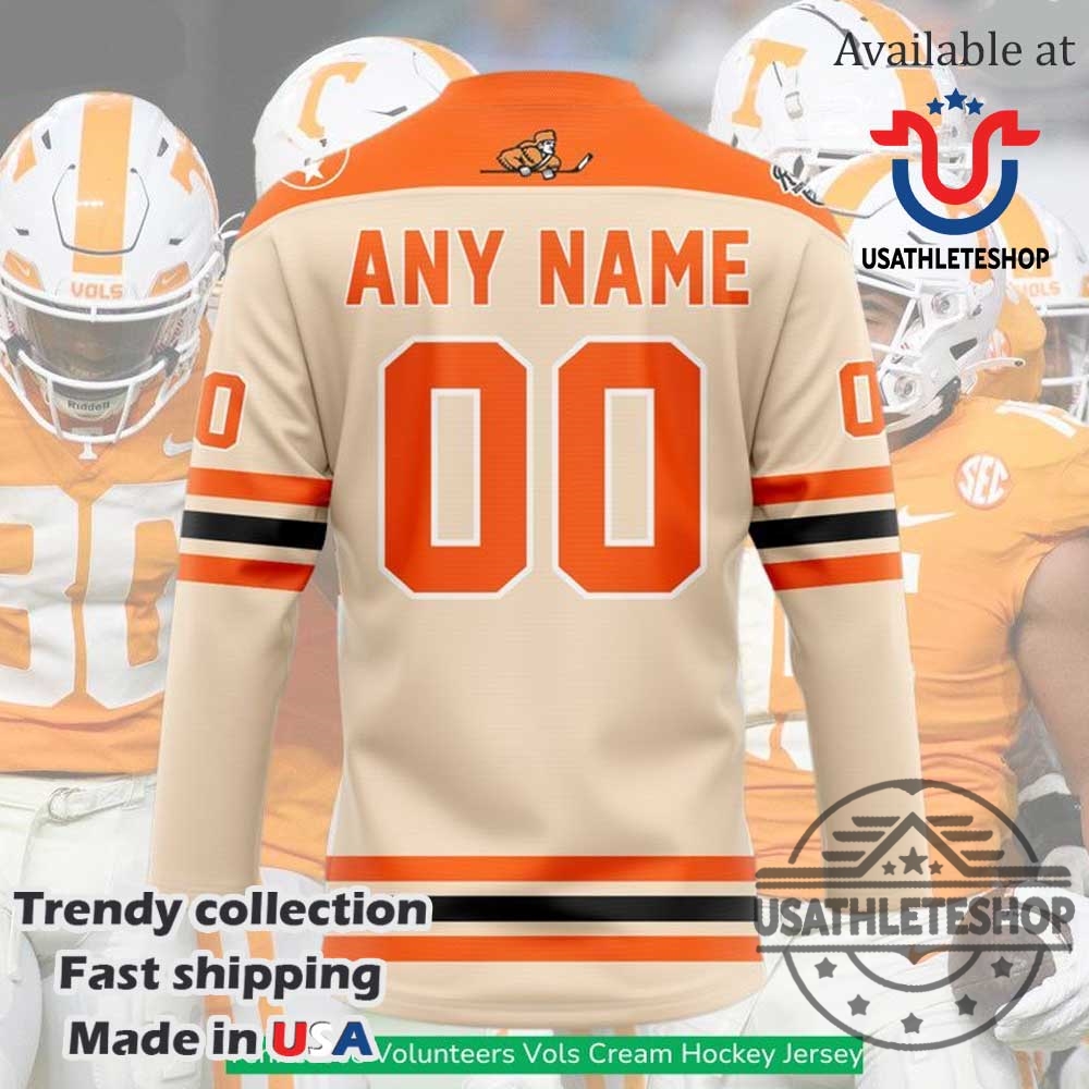 Tennessee Volunteers Vols Cream Hockey Jersey 6 Tennessee Volunteers Vols Cream Hockey Jersey