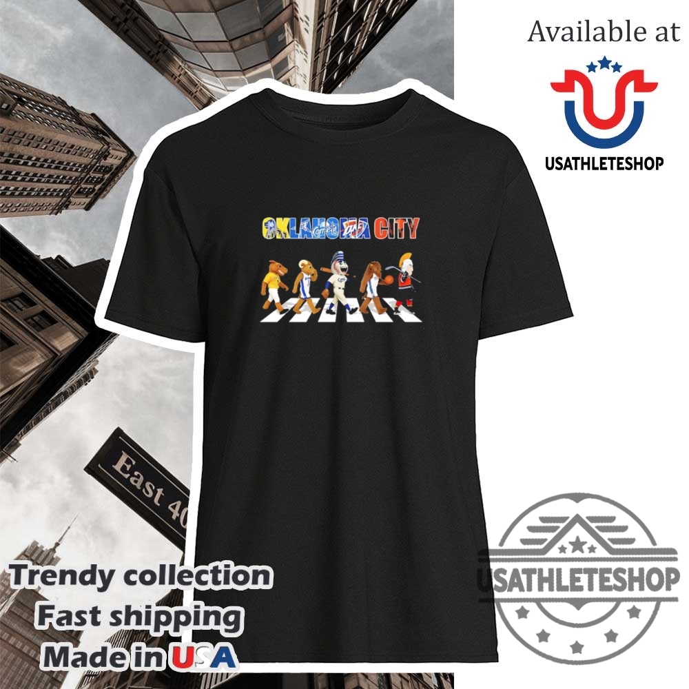 Oklahoma City Mascot Sports Team Abbey Road Shirt
