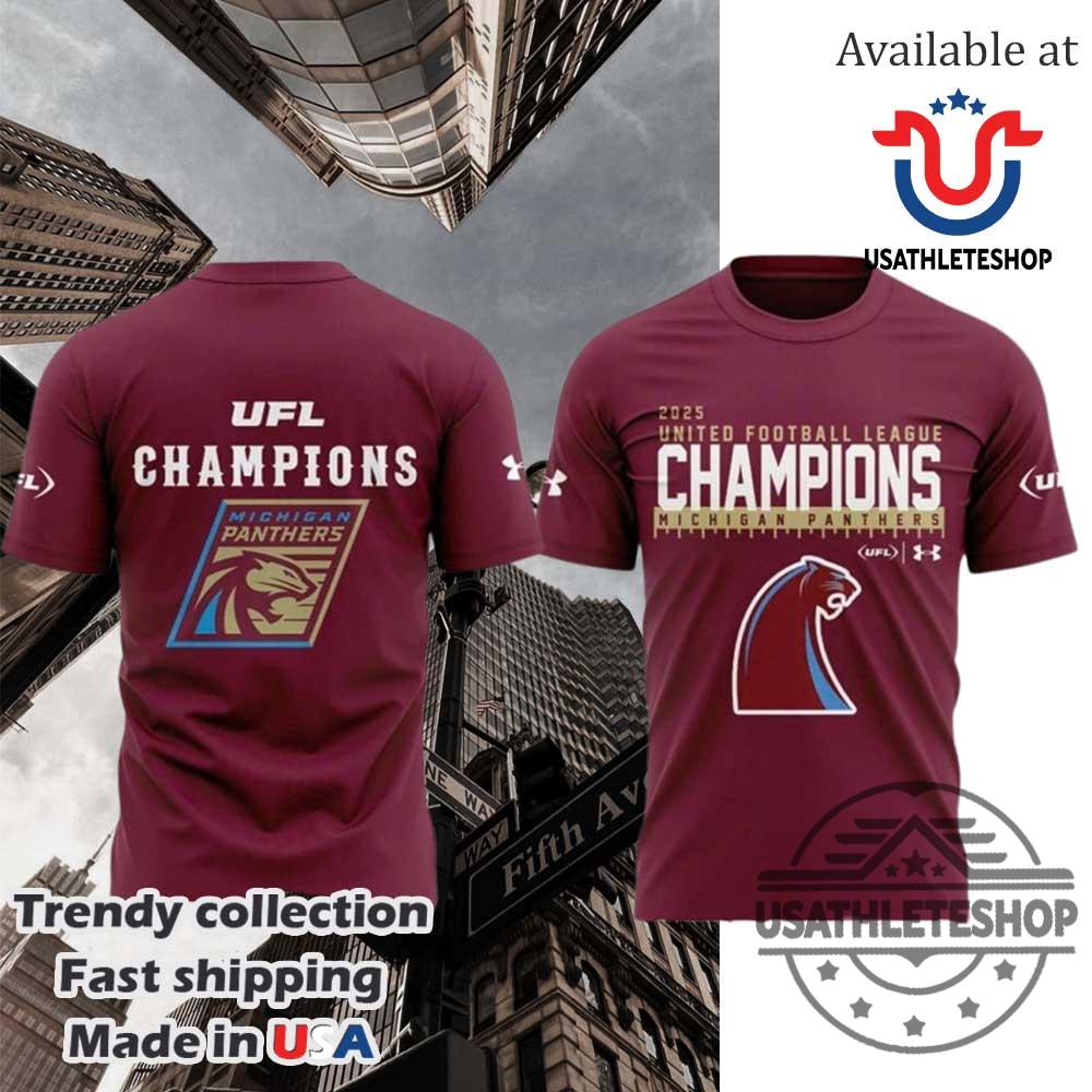 Michigan Panthers 2025 United Football League Champions Shirt