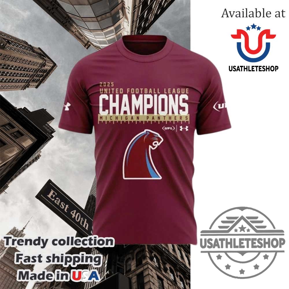 Michigan Panthers 2025 United Football League Champions Shirt 4 Michigan Panthers 2025 United Football League Champions Shirt