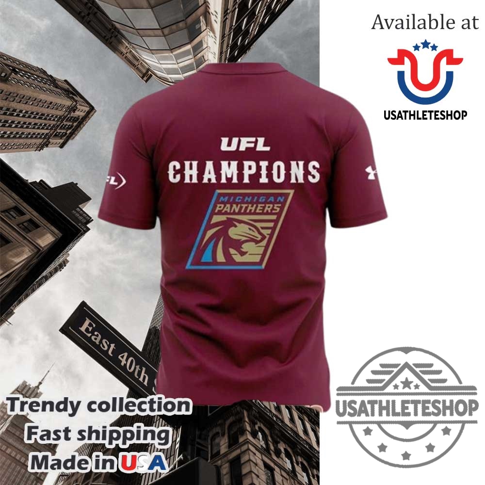 Michigan Panthers 2025 United Football League Champions Shirt 5 Michigan Panthers 2025 United Football League Champions Shirt