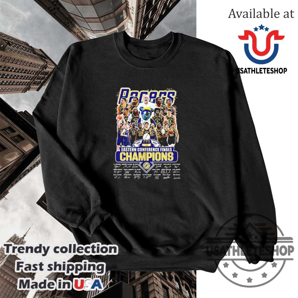 Indiana Pacers 20242025 Eastern Conference Finals Champions Signatures Shirt 5 Indiana Pacers 2024-2025 Eastern Conference Finals Champions signatures shirt