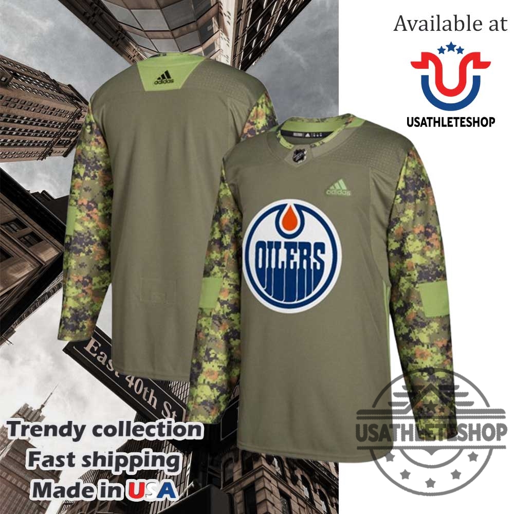 Adidas Camo Edmonton Oilers Authentic Practice Hockey Jersey 5 Adidas Camo Edmonton Oilers Authentic Practice Hockey Jersey