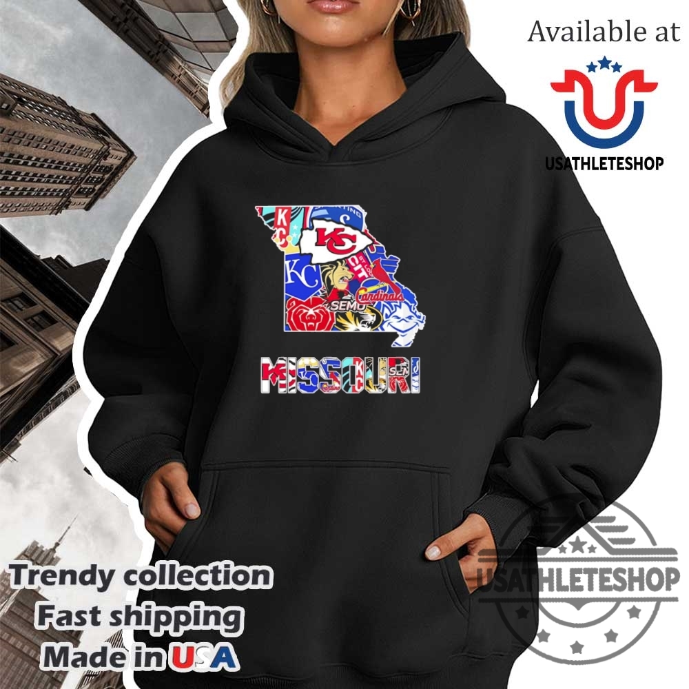 Missouri Map Sports Logo Teams Shirt 4 Missouri map sports logo teams shirt