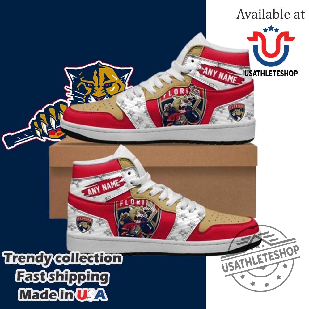 "Top 5 Custom Sports Shoes and Shirts for 2025 Fans" 2 Nhl Florida Panthers Special Team Mascot Design Air Jordan 1