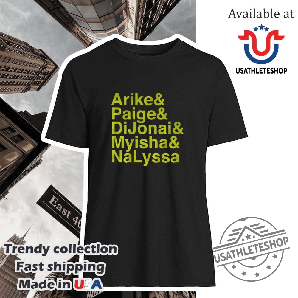 "Top 5 Custom Sports Shoes and Shirts for 2025 Fans" 10 Arike And Paige And Dijonai And Myisha And Nalyssa Shirt