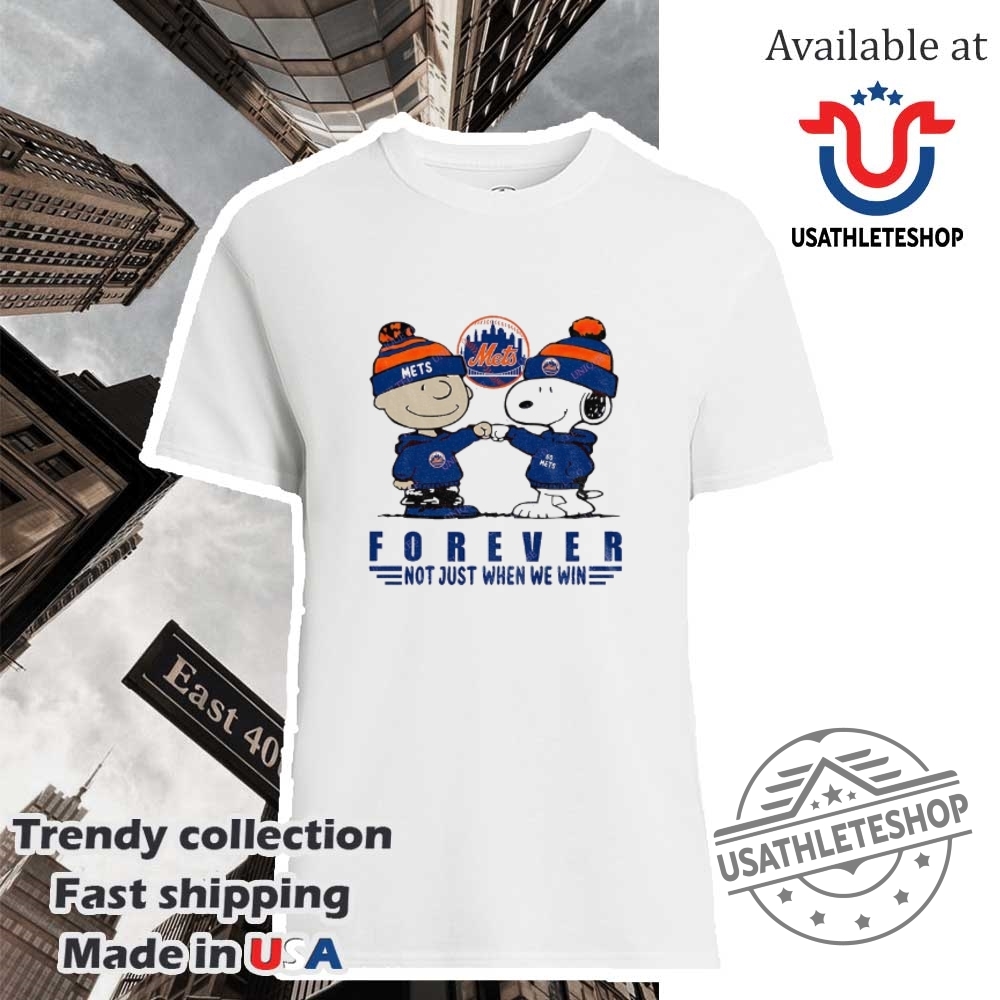 "Top 5 Custom Sports Shoes and Shirts for 2025 Fans" 20 Charlie Brown And Snoopy New York Mets Forever Not Just When We Win Mlb Shirt