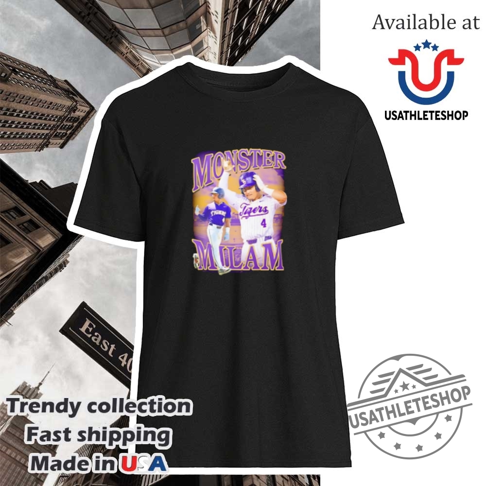 "Top 5 Custom Sports Shoes and Shirts for 2025 Fans" 32 Lsu Baseball Monster Milam Graphic Shirt