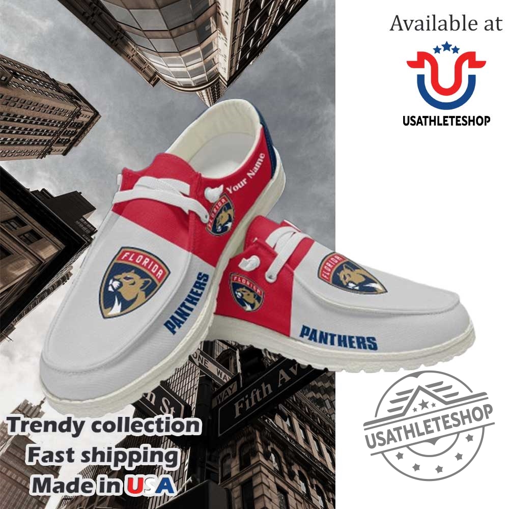 Usathleteshop Nhl Florida Panthers Custom Name Hey Dude Shoes 3 Usathleteshop NHL Florida Panthers – Custom Name Hey Dude Shoes