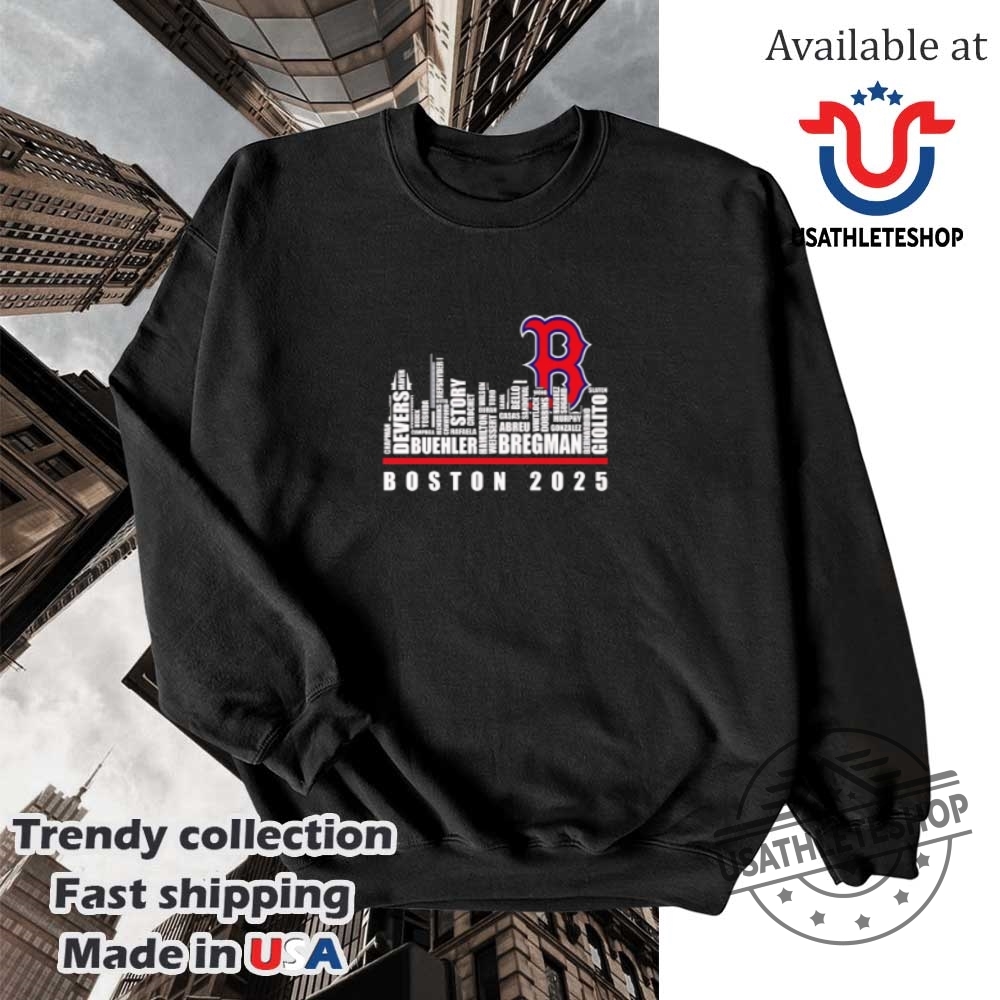 Skyline Name Boston Red Sox 2025 Shirt 5 Skyline name Boston Red Sox 2025 shirt