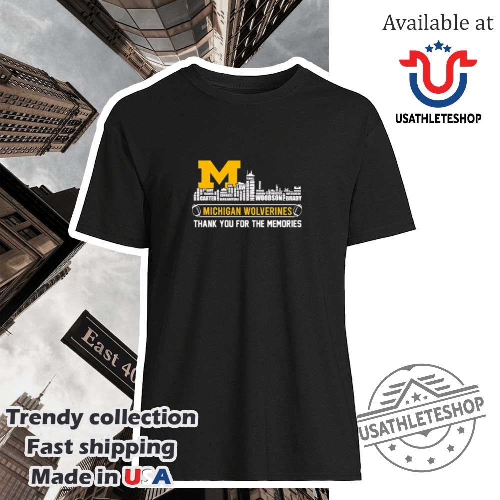 "Top 5 Custom Sports Shoes and Shirts for 2025 Fans" 41 Skyline Name Michigan Wolverines Thank You For The Memories Shirt