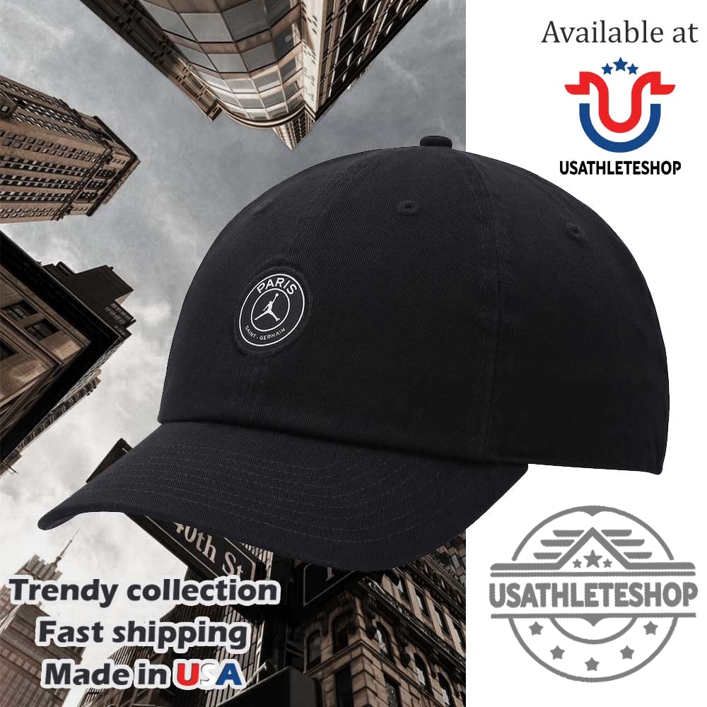 "Top Sports Apparel: Caps and Shirts for Football and Baseball Fans" 3 Psg Jordan Club Black Embroidered Cap