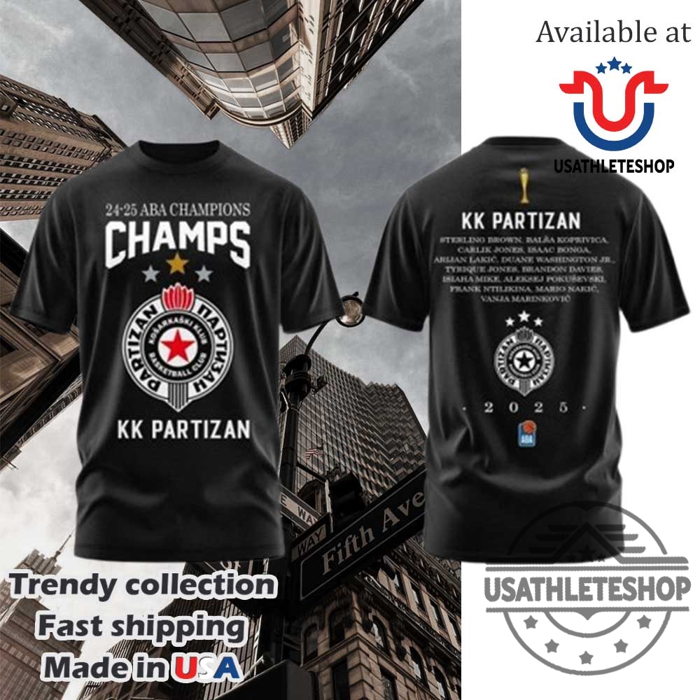 "Top Sports Apparel: Caps and Shirts for Football and Baseball Fans" 19 2425 Aba Champions Kk Partizan Shirt