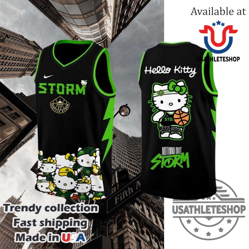 "Top Sports Apparel: Caps and Shirts for Football and Baseball Fans" 24 Seattle Storm X Hello Kitty Night Limited Basketball Jersey 2025