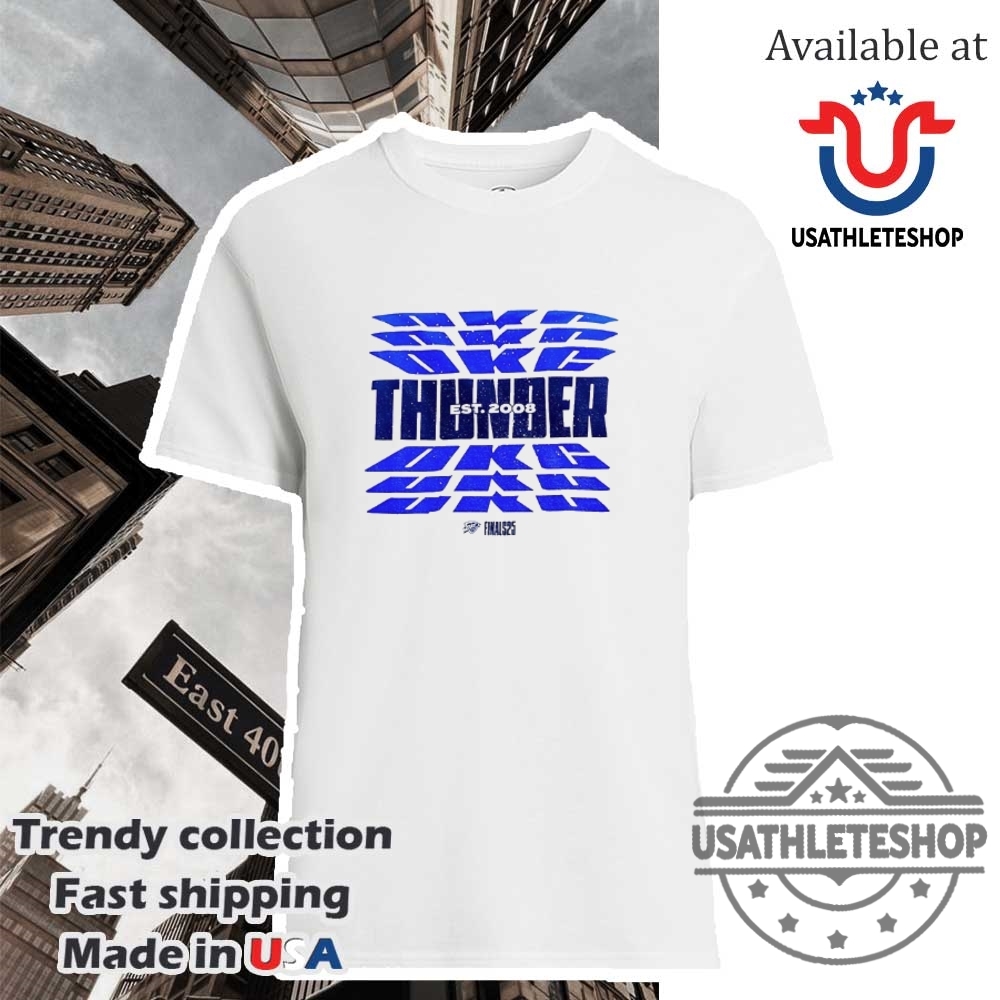 "Top Sports Apparel: Caps and Shirts for Football and Baseball Fans" 32 Oklahoma City Thunder Okc Thunder Est 2008 Game 5 Nba Finals 2025 Shirt