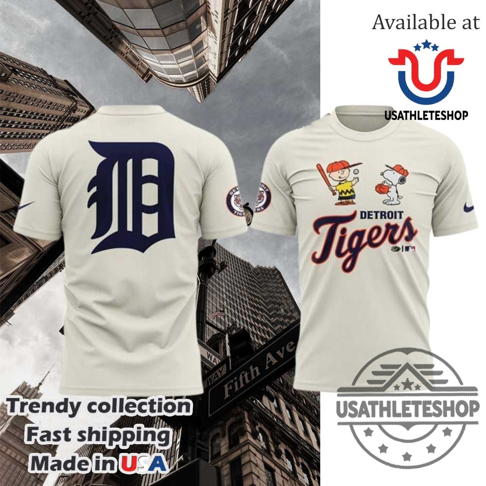"Top Sports Apparel: Caps and Shirts for Football and Baseball Fans" 36 Detroit Tigers X Peanuts Item Of The Game Shirt